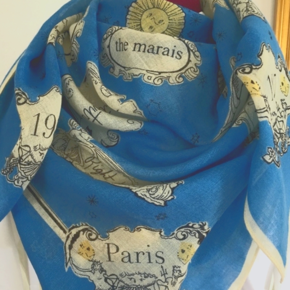 Madewell Parisienne signpost square scarf